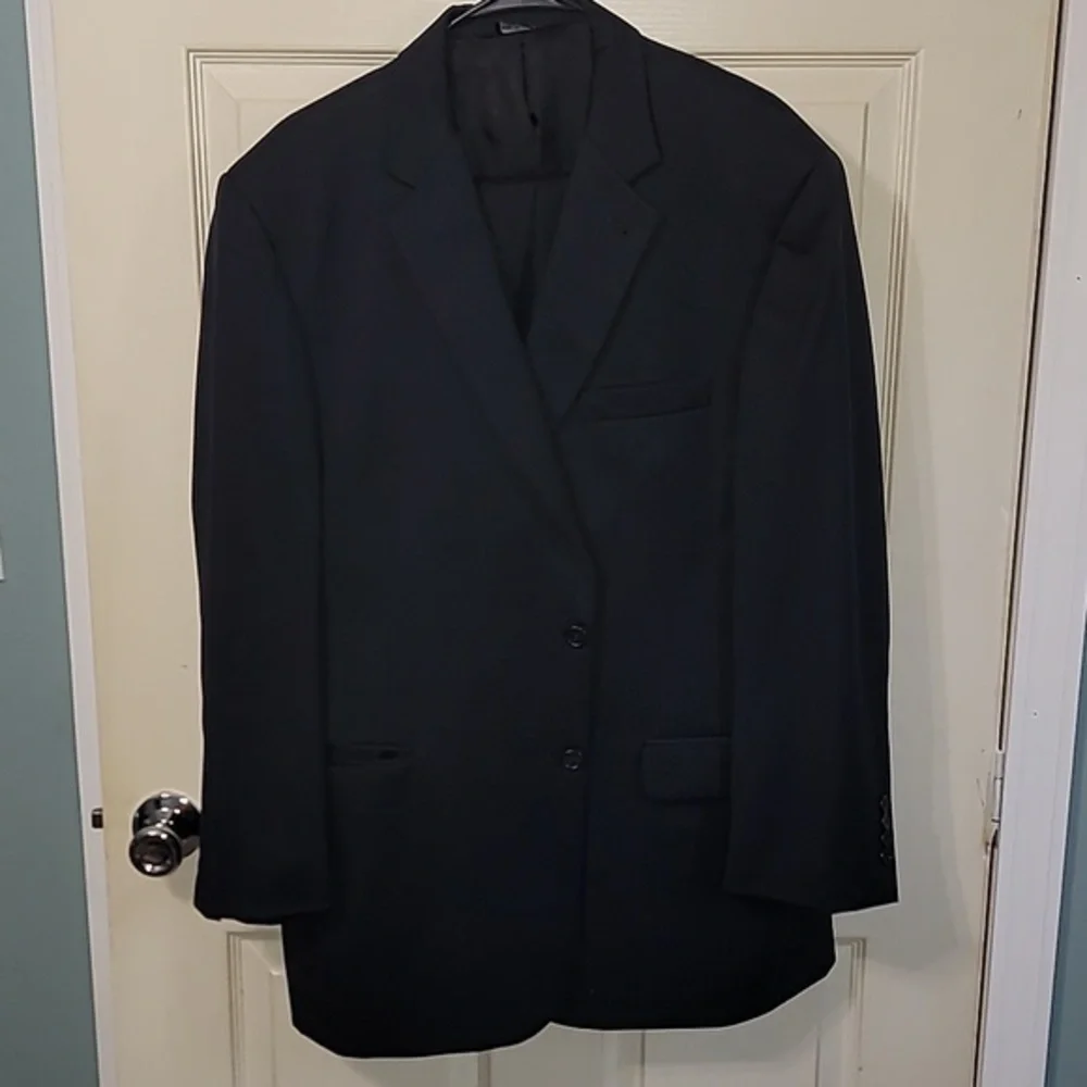 Jos. A Bank Signature Collection 100% Wool‎ Navy Suit Men's 44RG/39RG NWOT Cond.
